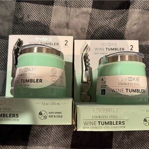 Evoke Stainless Steel Wine Tumblers - Mint